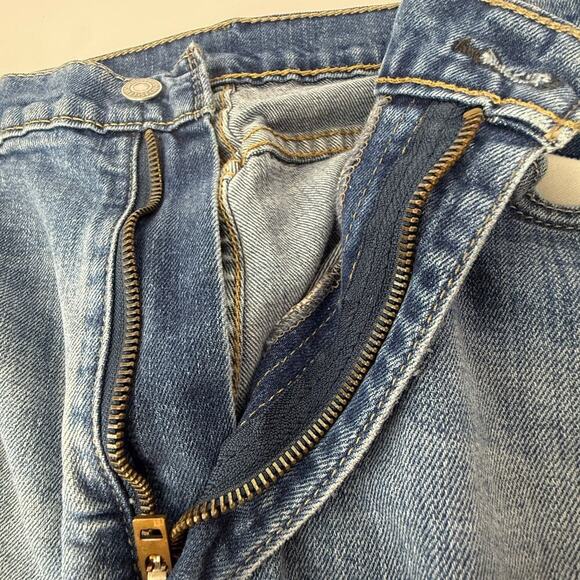 Levi's 513 Slim Straight Jeans Men's Light Wash Classic Denim 36 x32 Vintage - Picture 3 of 6